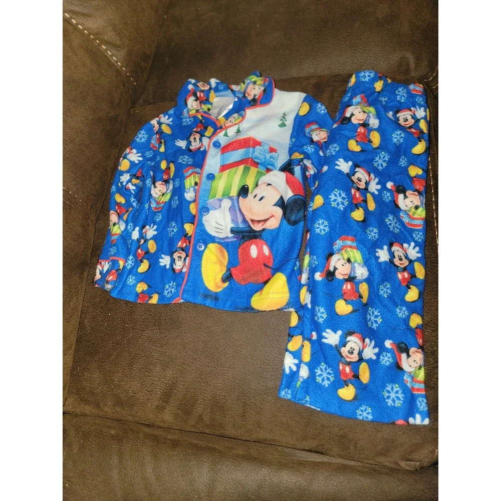 Disney holiday Christmas mickey‎ mouse pajamas sleep size 2t
